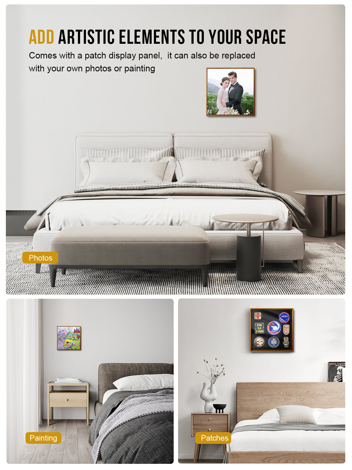 1TG Wooden Hidden Concealment Shelf 01 | Secret Storage with Photo Frame & Patch Display