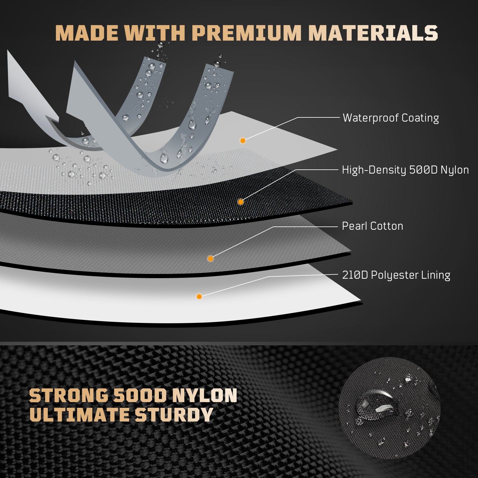 64oz Expandable Water Bottle Bag 丨 with Phone Pockets&Detachable Magnetic Clip