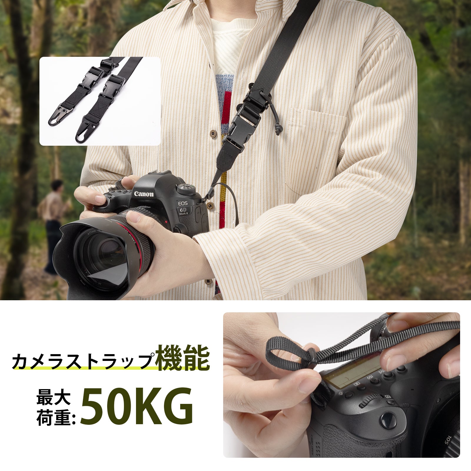 2 Punkt Sling Riemen Für Kameras Gewehrriemen Schnell 3.15" Breite Kameragurt Multifunktionale Taktische Schlinge Gurt für DSLR-Kameras Gewehr Airsoft Large Bag Einstellbar 44"-61"