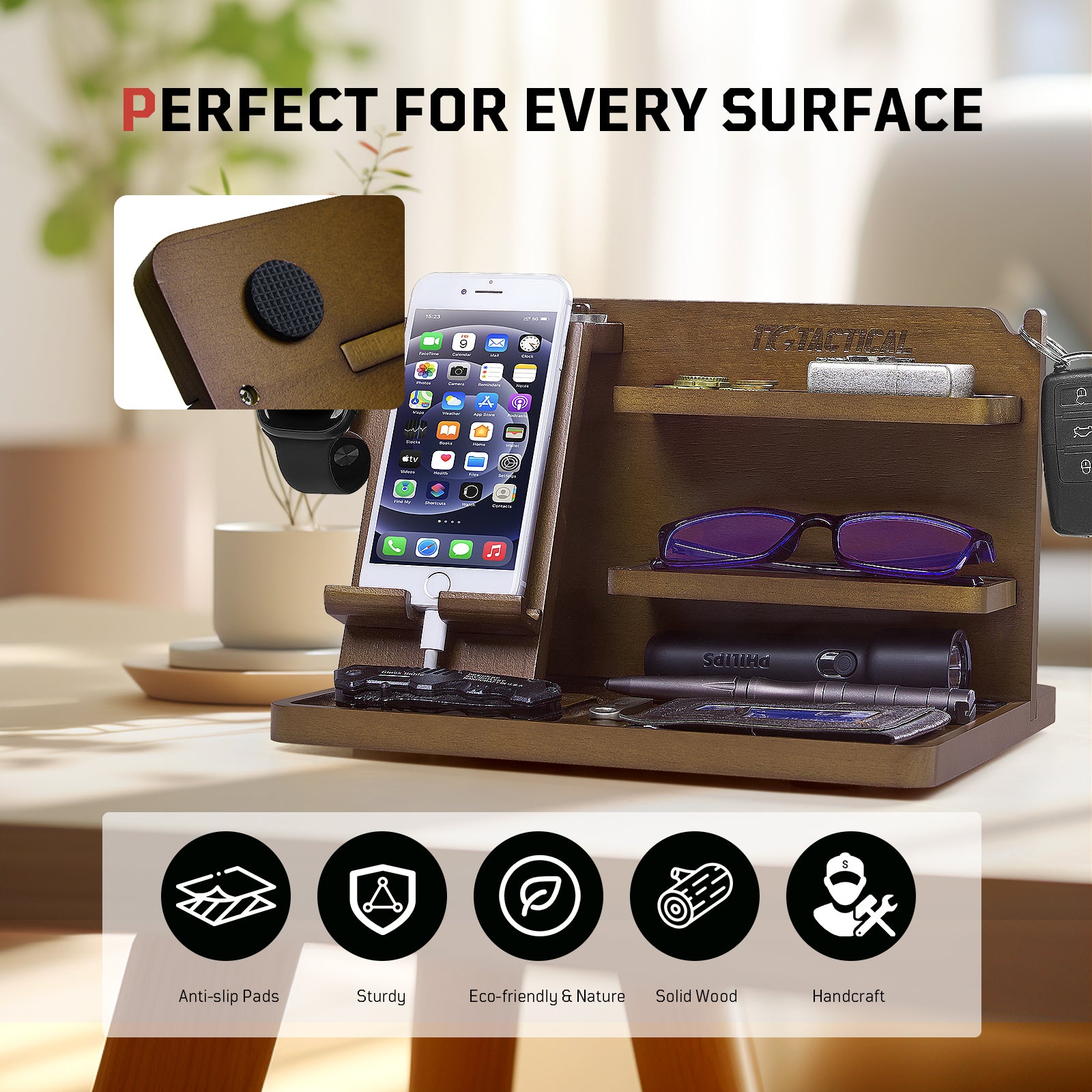 1TG Tactical Hidden Pistol Wood Docking Station