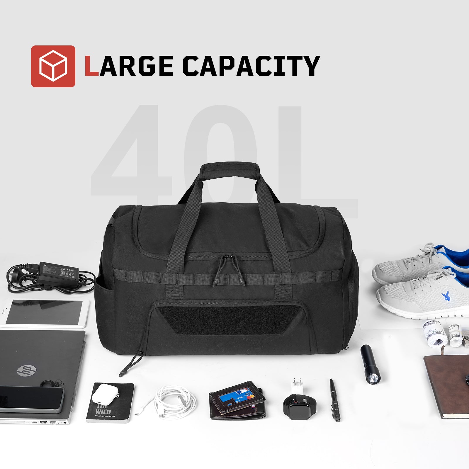 1TG Unisex Gym Bag For Travel  |  With Shoe Compartment&Adjustable straps