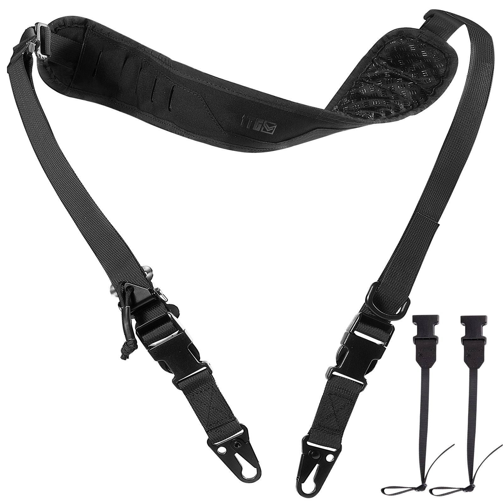 2 Punkt Sling Riemen Für Kameras Gewehrriemen Schnell 3.15" Breite Kameragurt Multifunktionale Taktische Schlinge Gurt für DSLR-Kameras Gewehr Airsoft Large Bag Einstellbar 44"-61"