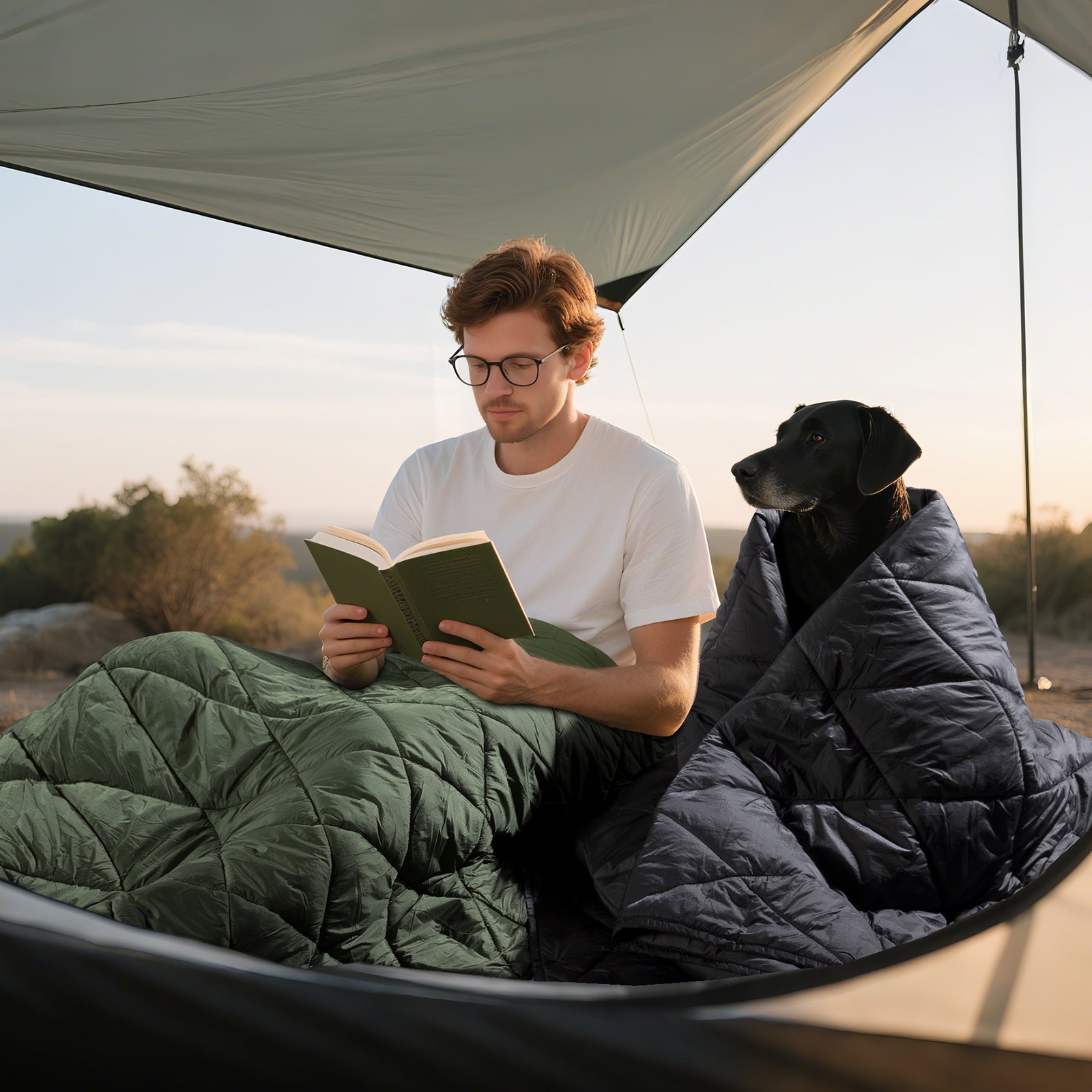 1TG 3M Thinsulate  380T Camping Blanket | With Snap Buttons & Foldable