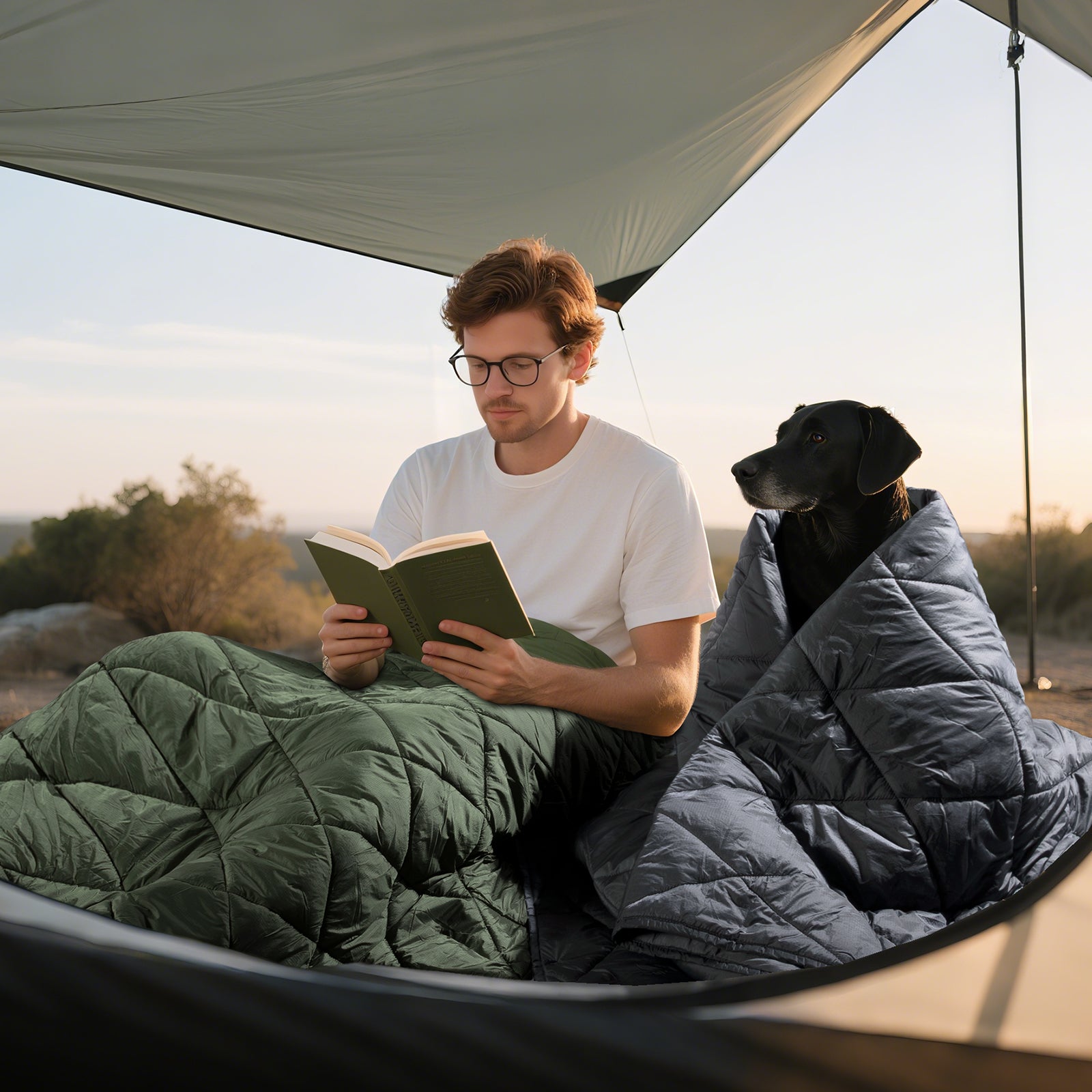 1TG 3M Thinsulate  380T Camping Blanket | With Snap Buttons & Foldable