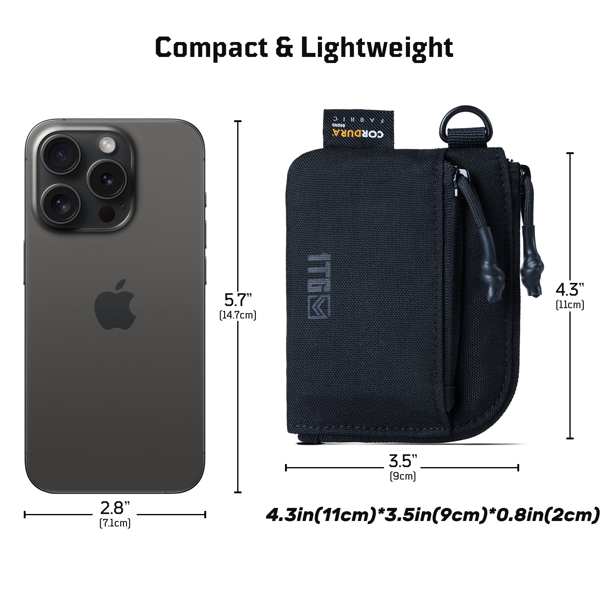 1TG Tactical Coin Purse 500D CORDURA Minimalist Wallet