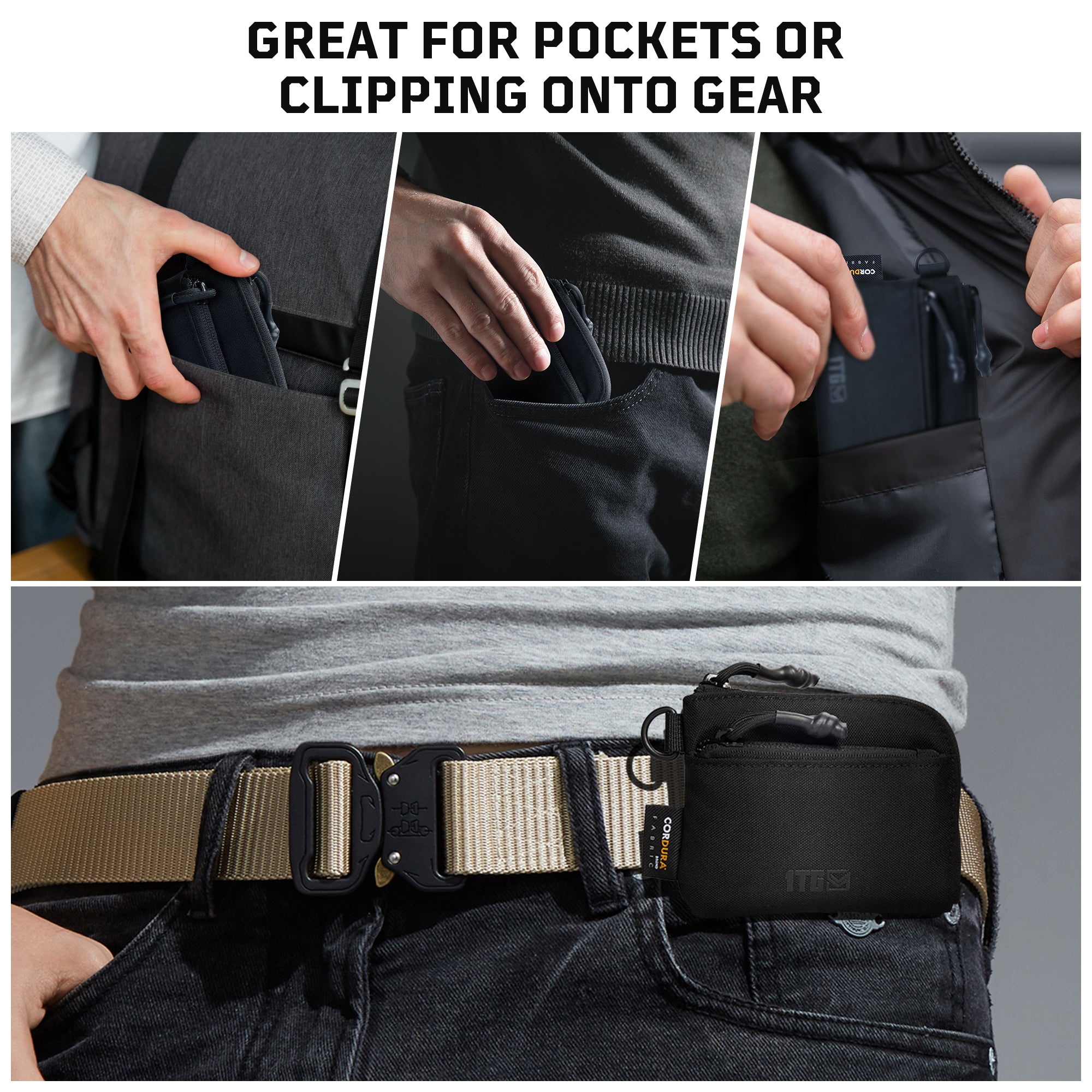 1TG Tactical Coin Purse 500D CORDURA Minimalist Wallet