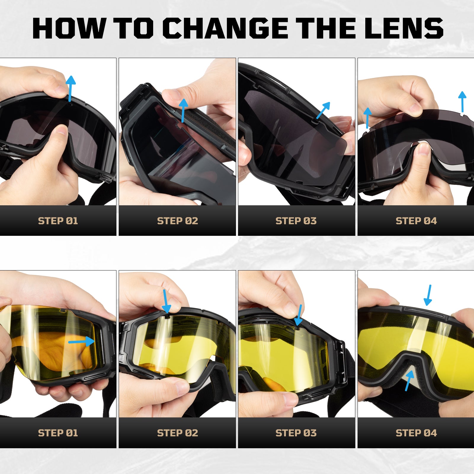 1TG Airsoft Safety Goggles 02 | Adjustable straps, Anti-Fog & Sunglasses