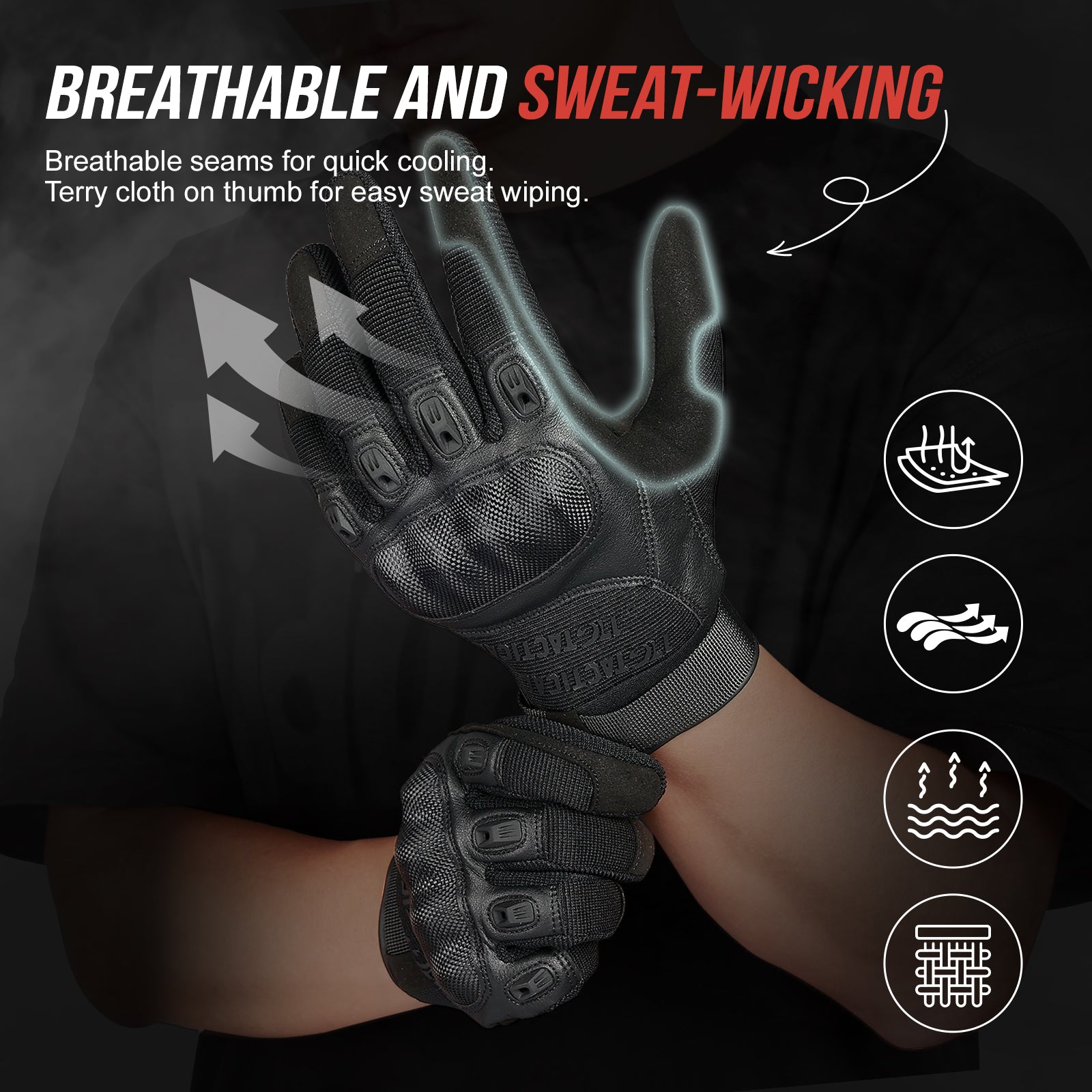 1TG Tactical Motorcycle Gloves Touchscreen Available