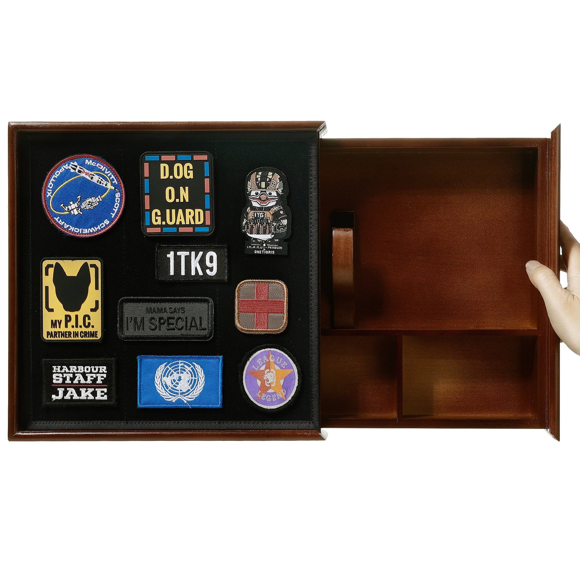 1TG Wooden Hidden Concealment Shelf 01 | Secret Storage with Photo