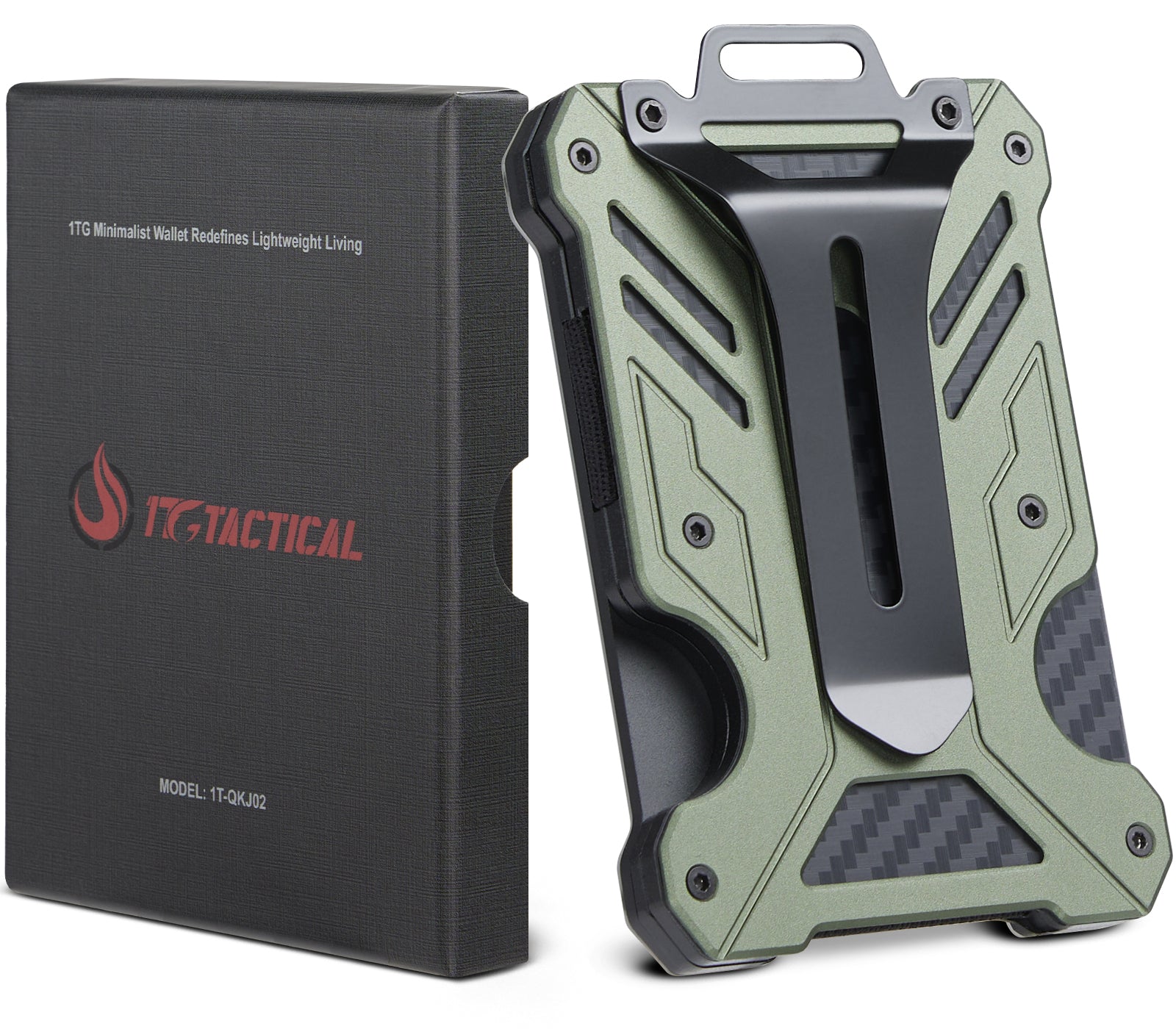 1TG Minimalist Slim Wallet with Money Clip