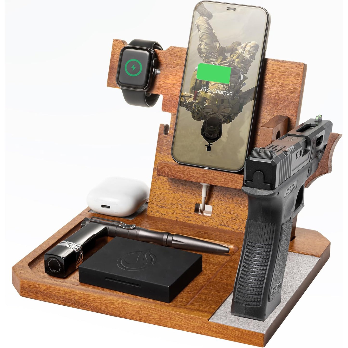 Wood Gun Rack Phone Docking Station (Only US)