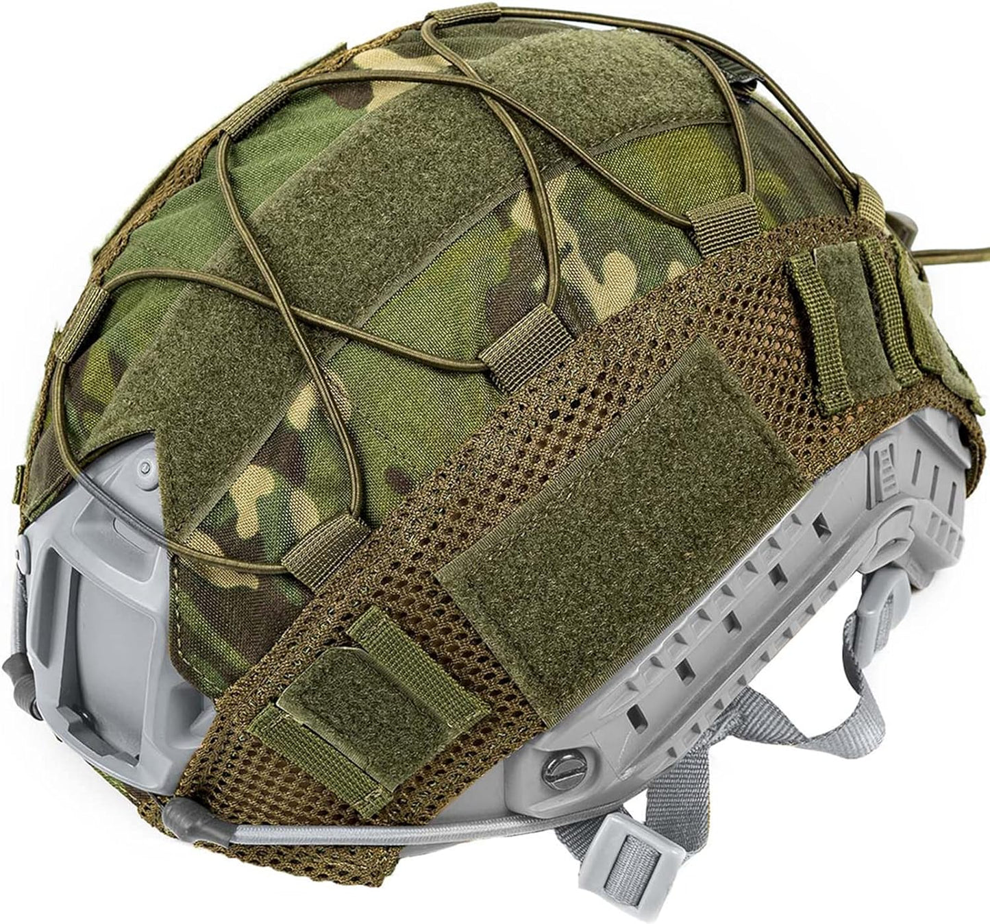 Housse de casque OneTigris, tissu de casque tactique rapide pour casque Ops-Core Fast PJ en taille M/L, casque OneTigris PJ Airsoft en taille M/L (sans casque)