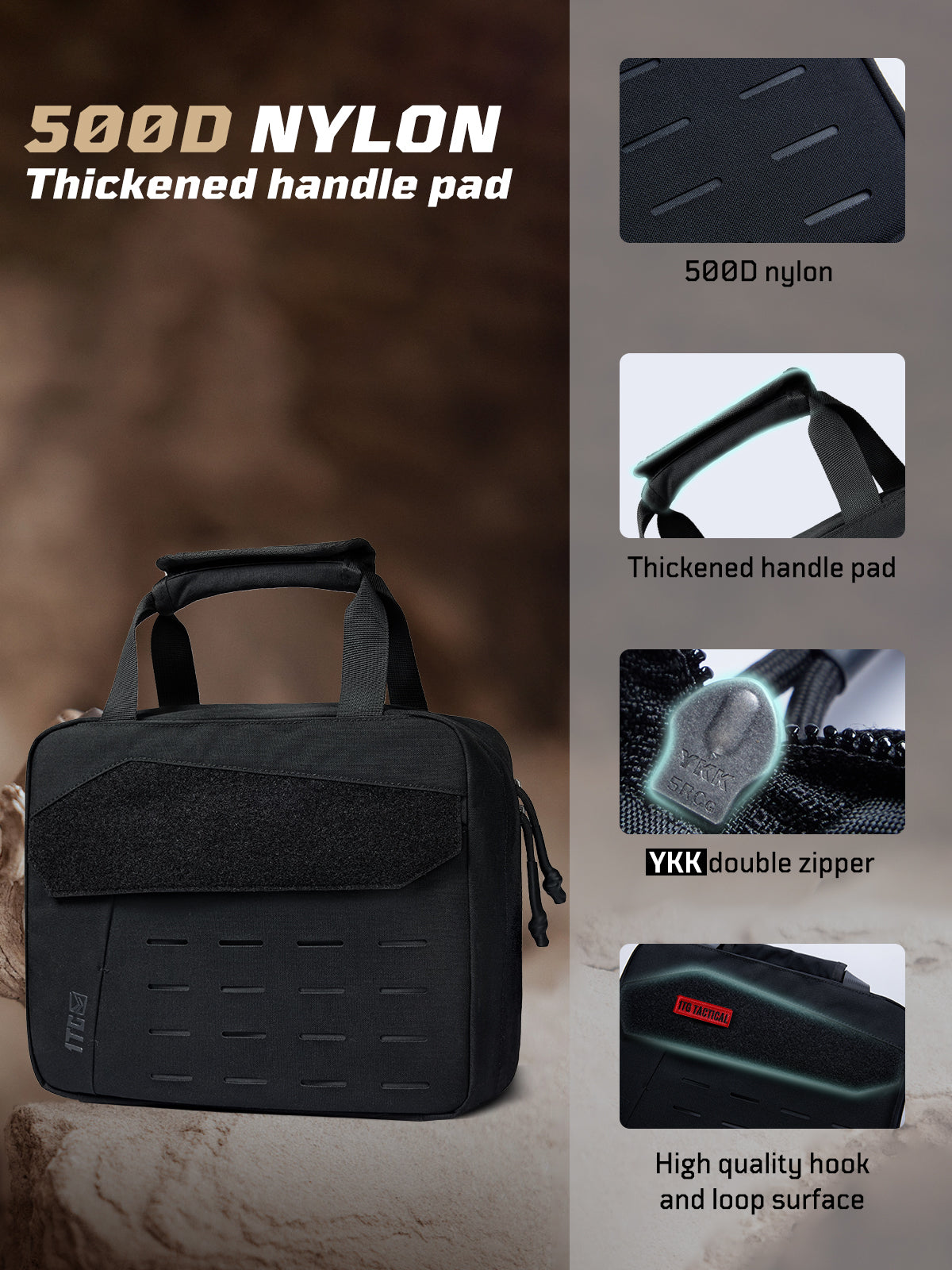 1TG Tactical Thickened Handle Pad Pistol Bag