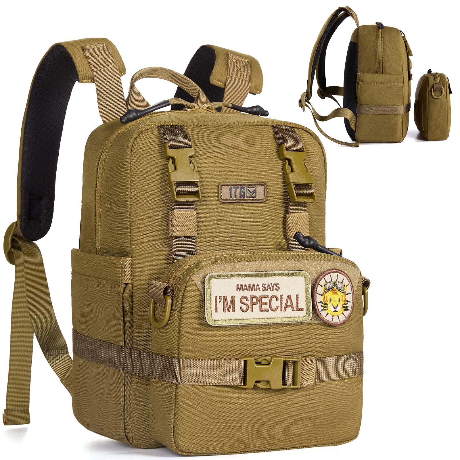 1TG Tactical Multi-purpose backpack big structure schoolbag for kid