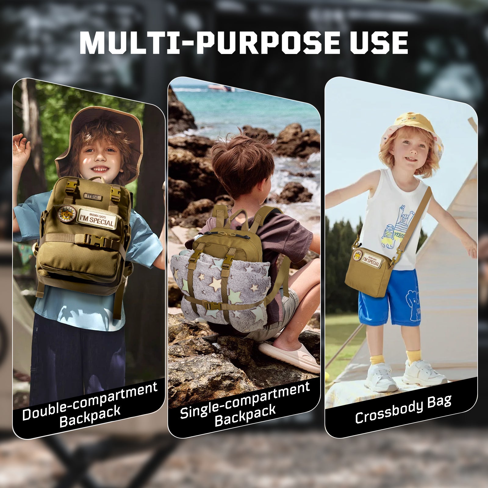 1TG Tactical Multi-purpose backpack big structure schoolbag for kid