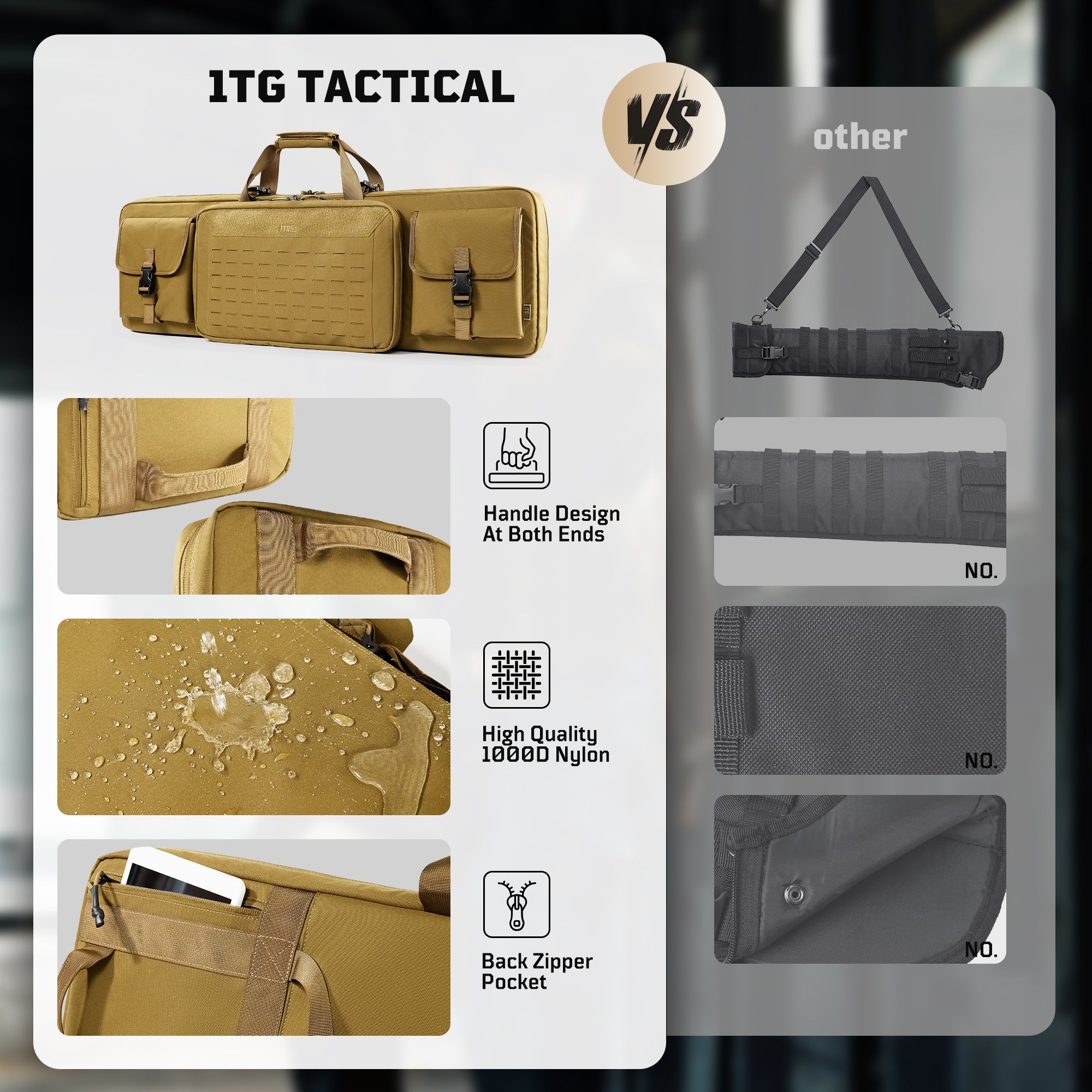 1TG Tactical Soft Rifle Case Gun Bag Backpack Rifle Bag
