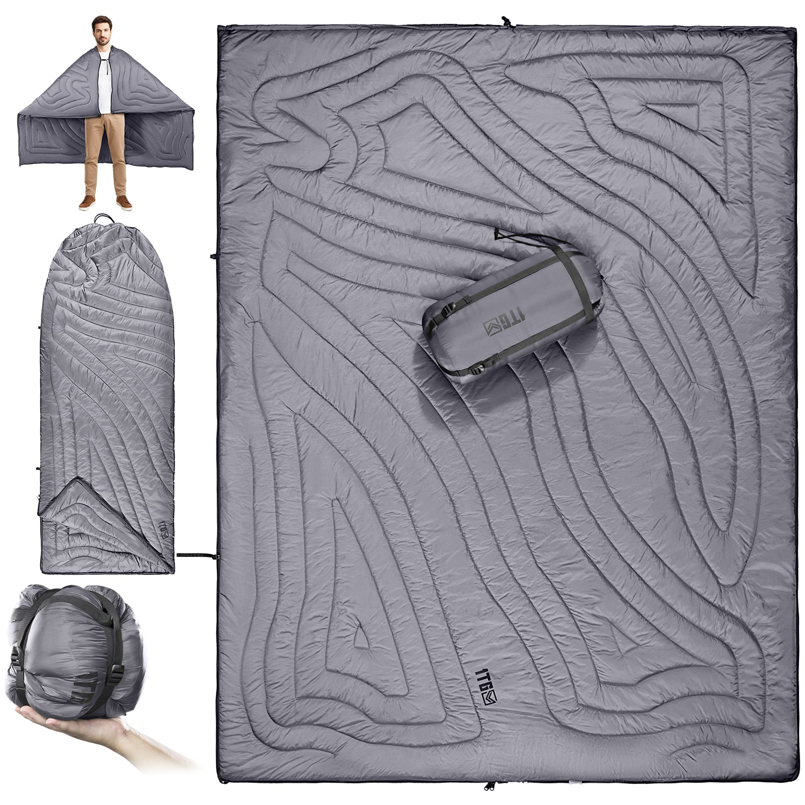 1TG 3M Thinsulate KL150 Camping Blanket 丨With Ykk zipper & foldable