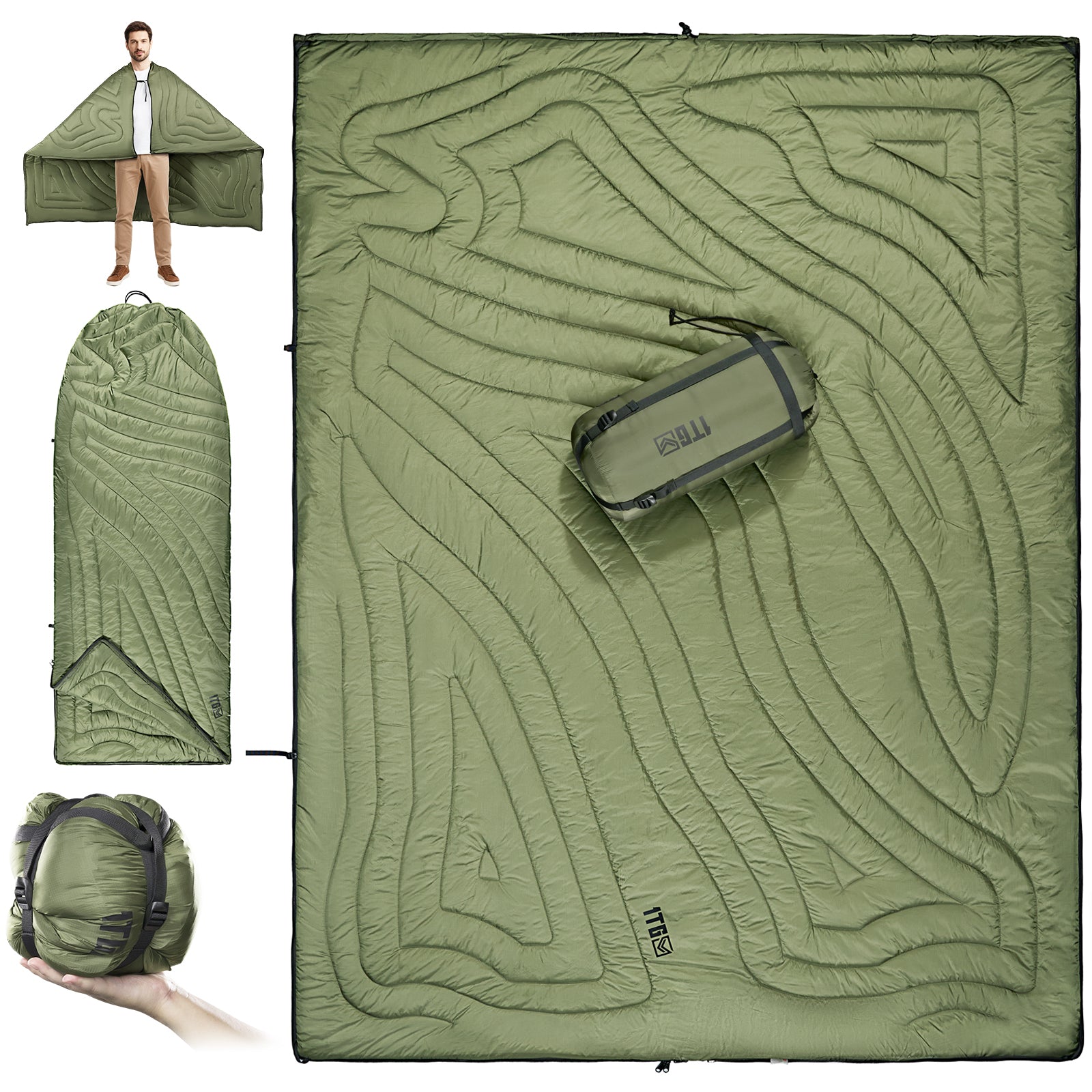 1TG 3M Thinsulate KL150 Camping Blanket 丨With Ykk zipper & foldable