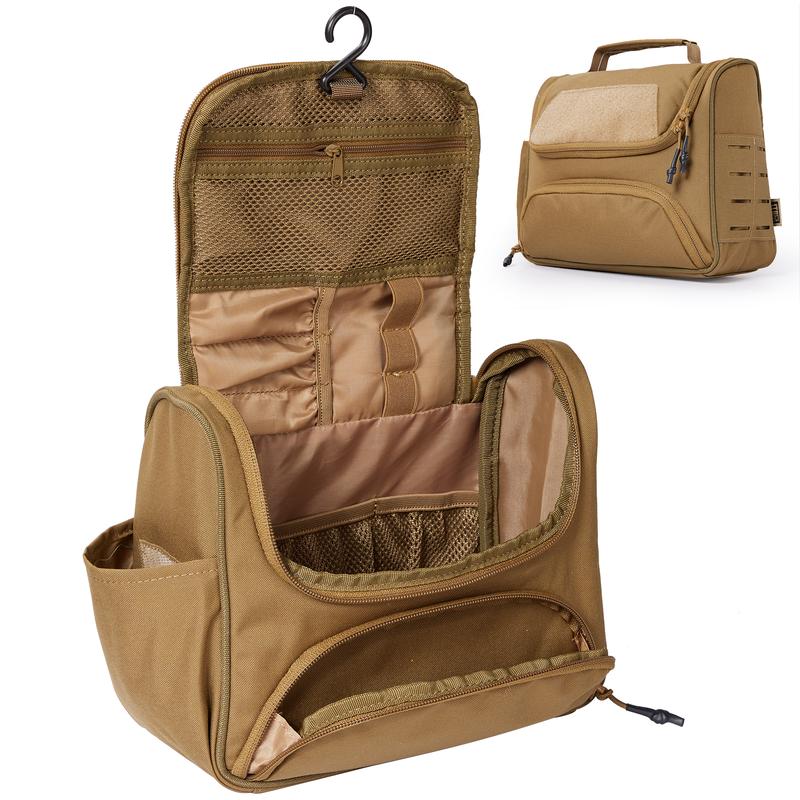 1TG Large Capacity Travel Toiletry Bag丨With Hanging Hook&MOLLE System